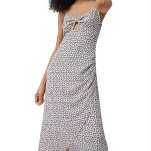 French Connection Aura Ditsy Print Verona Dress – Floral Midi, EUC